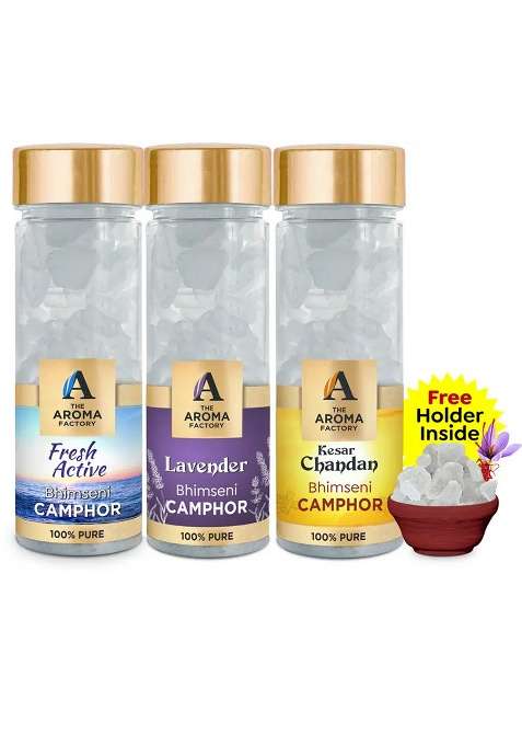 The Aroma Factory Camphor Fresh Active Lavender & Kesar Chandan (390 G)
