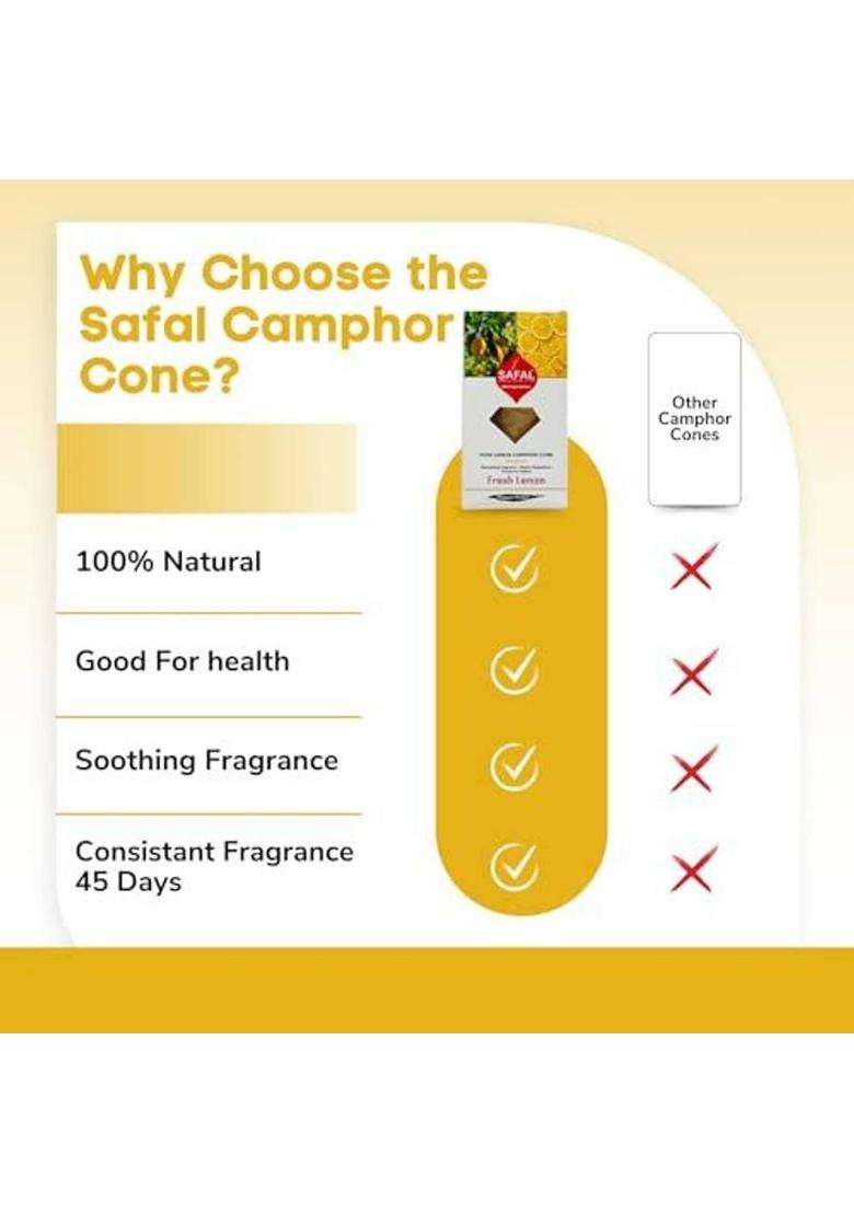 Safal Camphore Cone Camphor Cones For Home (200 G) - Indya