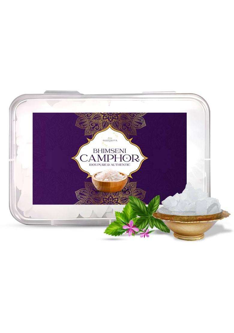 Akshobhya Bhimseni Camphor Original 1 Kg Pacha Karpooram Original Karpuram For Puja (1 Kg) - Indya