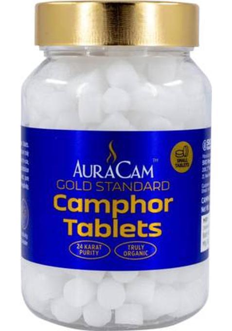 Auracam Gold Standard Camphor Tablets For Puja/Pure Kapoor - (Small, Pack Of 1, 100G) (100 G)