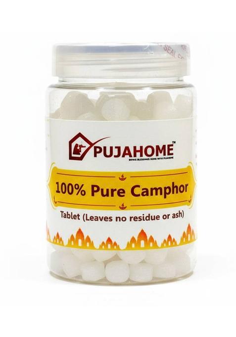 Pujahome Pure Camphor Tablets | Kapur Kapoor Kapooram For Puja (100 G)