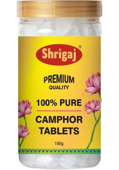 Shrigaj Camphor Tablet For Puja Arti Meditation Refreshing Fragrance (100 G)