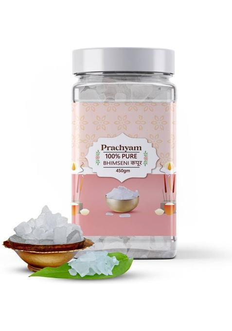 Prachyam Natural Ayurvedic 100% Pure Bhimseni Camphor (Desi Kapur) For Mandir & Havan (450 G)
