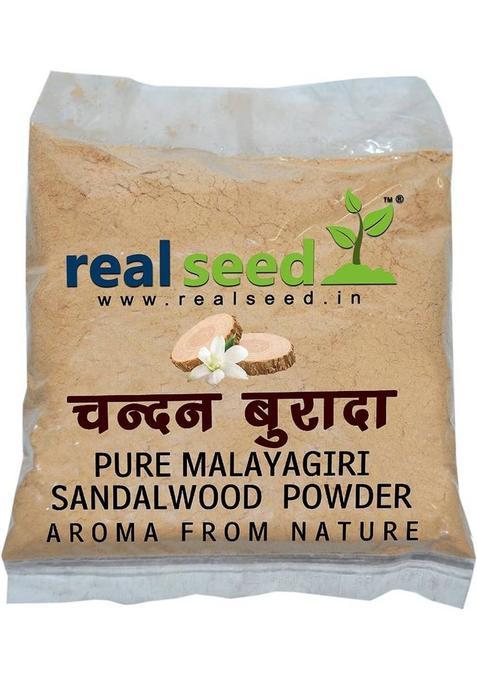 Real Seed Pure Natural Sandal Wood Powder - Original Chandan 50 Grams Pack