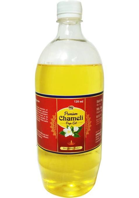 Wqt Premium Chameli Pooja Oil 120 Ml For Religious Ceremonies (Jasmine Oil) (120 Ml)