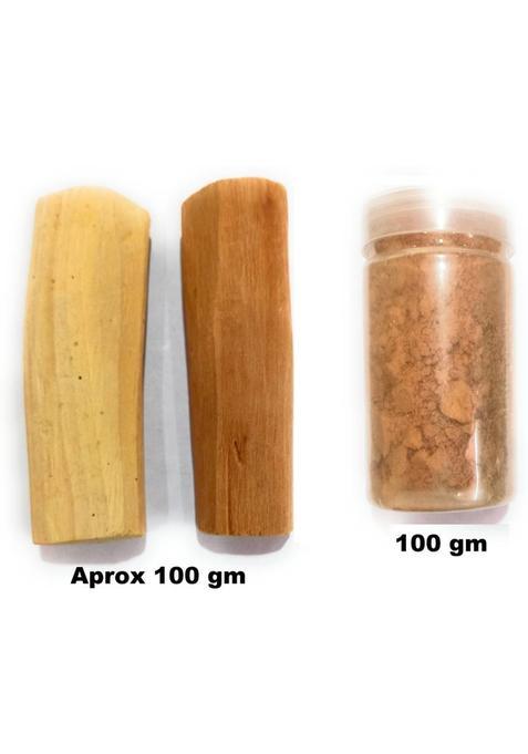 Badalteyalfaaz 2 Pices Lab Tested Pure Chandan Wood Stick And 100 Gm (Sandalwood ) Powder For All Pooja Need 00 % Origenal