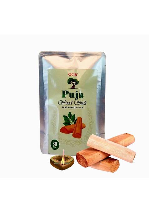 Ocb Indian Top Quality Chandan Stick Natural Pure Sandalwood Genuine And Original Sandal Wood [One Piece 30G To 40] (30 G)