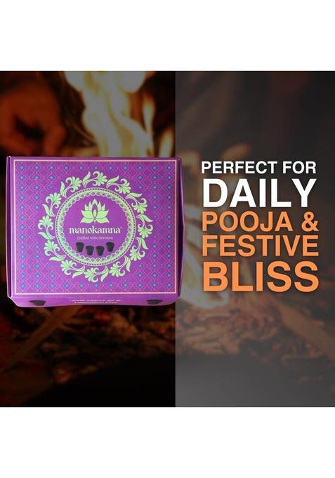 Manokamna Havan Cups Made With Desi Cow Dung 100% Natural Herbs For Daily Puja (Loban)