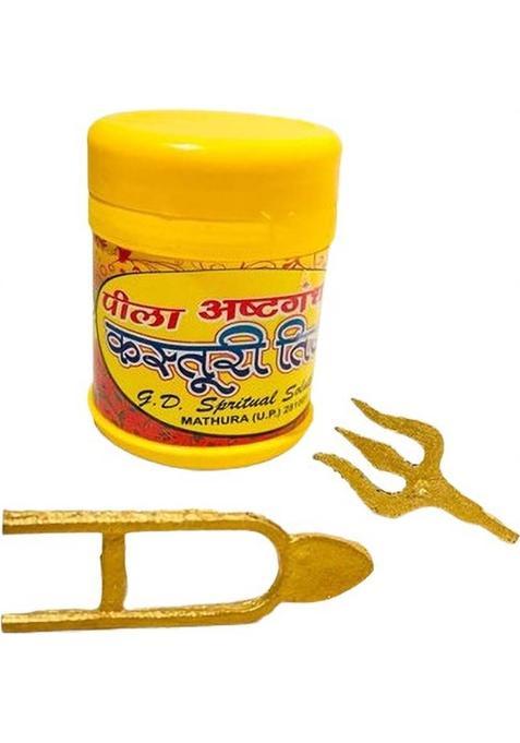 Anilstore Pack Of 3 Yellow Chandan Powder Tilak With 2 Stick Pooja (40 G)