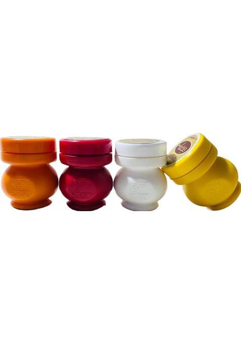 Anilstore Pack Of 4 Chandan Tilak, Red Chandan, Yellow White Kesari Tilak (200 G)