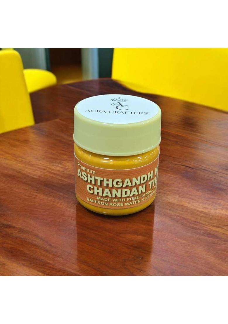 Auracrafters Ashthgandh Kesar Chandan Tilak With Saffron Rose Water Paste (Pack Of 1) (30 G) - Indya