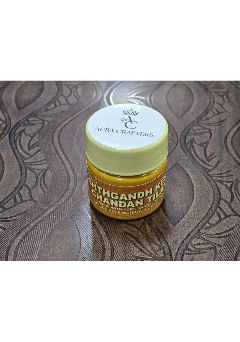 Auracrafters Ashthgandh Kesar Chandan Tilak With Saffron Rose Water Paste (Pack Of 1) (30 G) - Indya