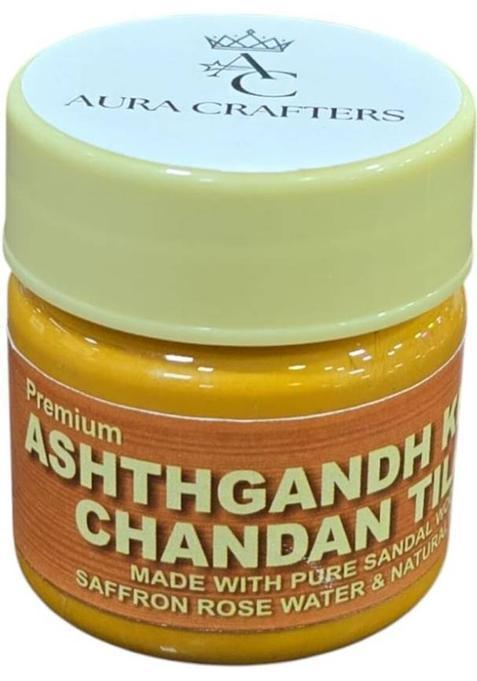 Auracrafters Ashthgandh Kesar Chandan Tilak With Saffron Rose Water Paste (Pack Of 1) (30 G)