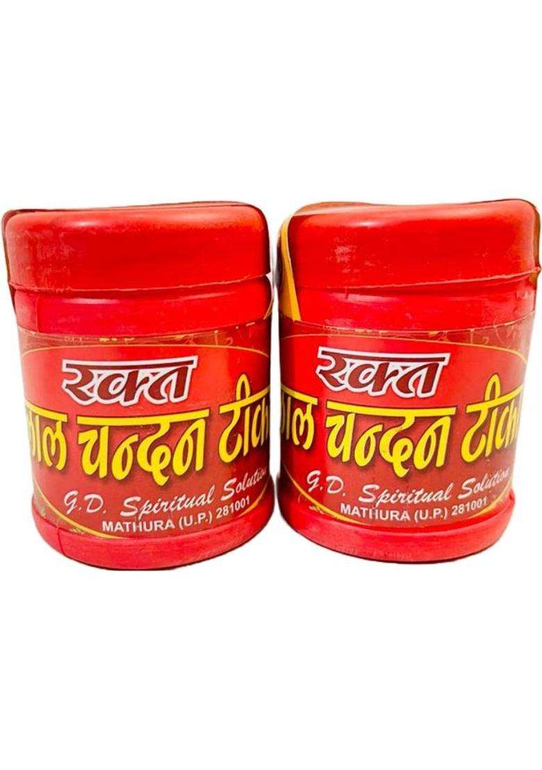 Anilstore Pack Of 2 Red Chandan Powder Sandalwood Tika (80 Gm) (60 G) - Indya