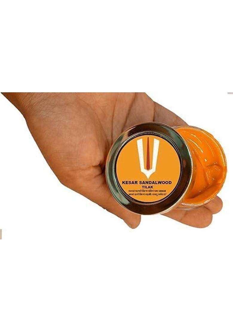 Ag Future Chandan Kesar Tilak Prepared With Pure & Precious Sandalwood Saffron (10 G) - Indya