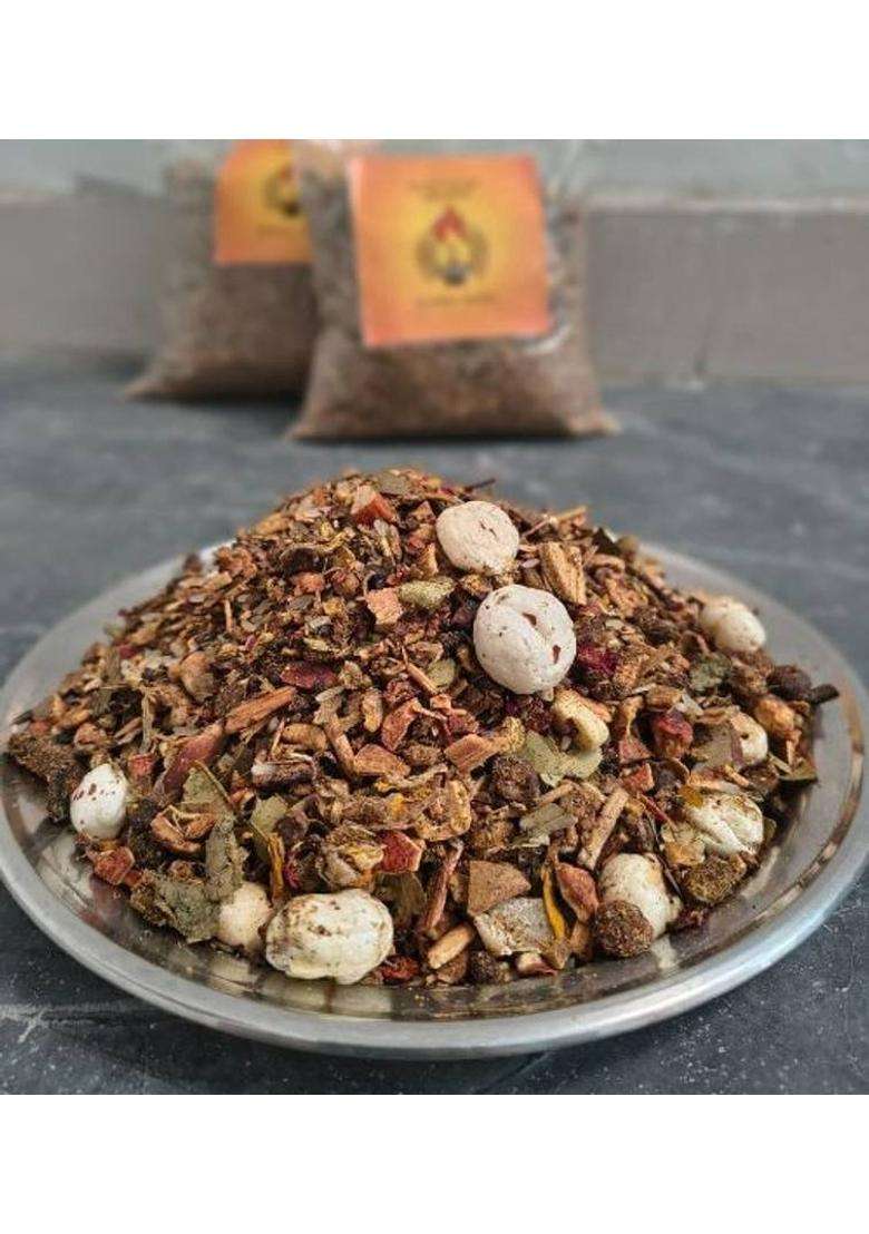 Aastha Vatika 100 % Natural Yagya Samagri Blend Hawan (500 G) - Indya