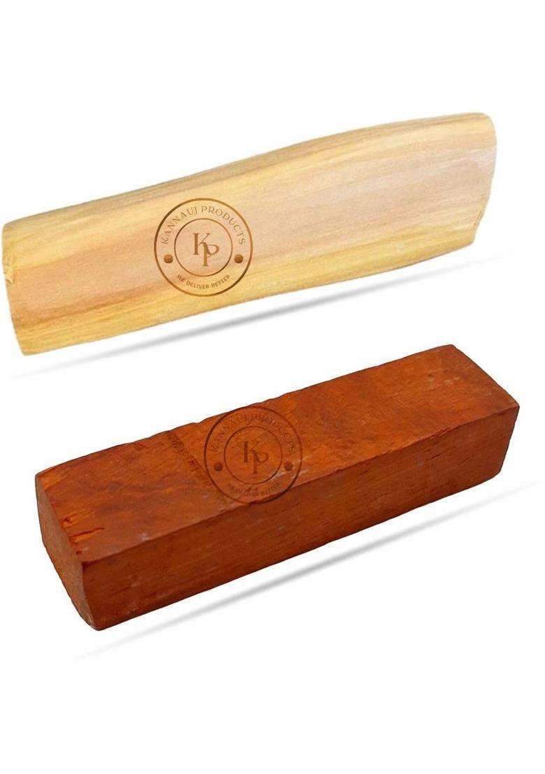 Kannaujproducts Sandalwood Stick (Chandan Ladki) And Red (Lal Chandan) 35-50Gm - Indya