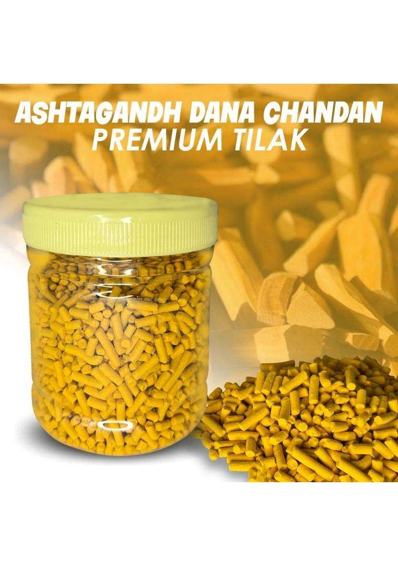 Dokchan Dana Yellow Sandalwood /Chandan For Tilak Pooja 100Gram - Indya