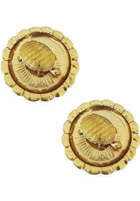 Uniqon (Pack Of 2) Wish Fulfillment Kachua Laxmi Yantra (7Cm Size) Vaastu/Fengshui Traditional Religious Tortoise/Turtle With Golden Plate/Thali For Wealth/Prosperity/Peace/Success Puja Decorative Showpiece Copper (2 Pieces Gold)