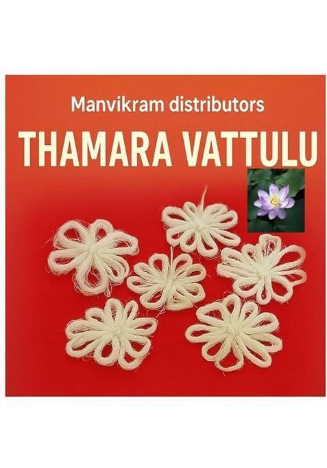 Manvikram Lakshmi Tamara Vattulu - 10 Wicks Pack Of 2 Cotton (White)