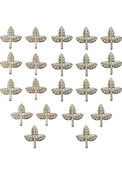 Epoojacart Pack Of 21 Silver-Coated Bilva Patralu Silver Plated (Silver)