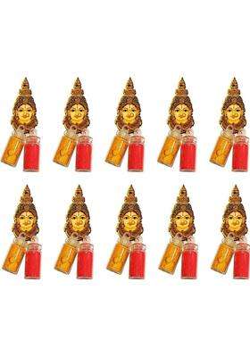 Sri Yagnaa Pack Of 10 Laxmi Mdf Haldi Kumkum Set - Pasupu Return Gifting Wooden (10 Pieces Multicolor)