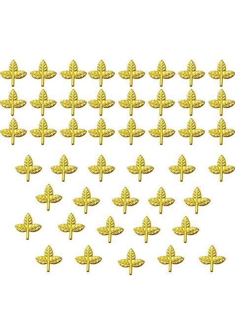 Epoojacart Pack Of 51 Gold-Coated Bilva Patralu- Beal LeafS For Pooja- Gold Leaves Plated (Gold)
