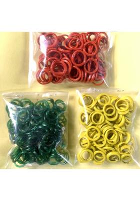 Gulnaz Creations Small Bangles For Pooja Samagri Combo Pack Of 3 Ammavari/Laxmi Glass (3 Pieces Multicolor)
