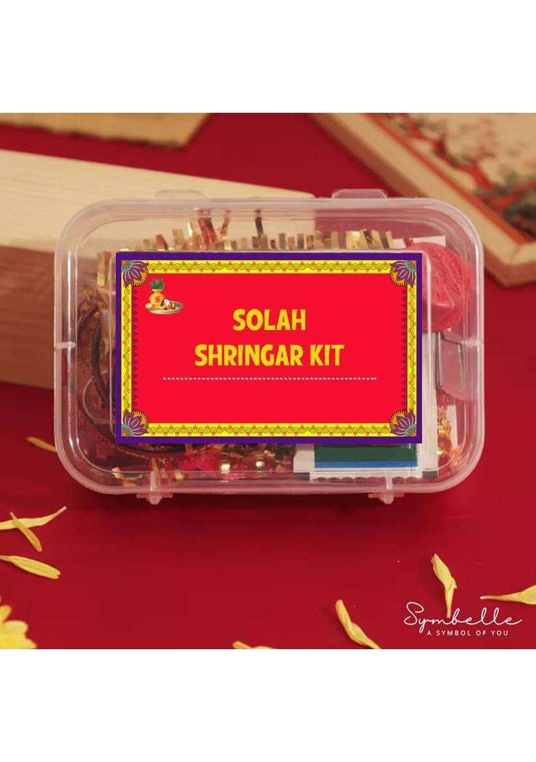 Symbelle 16 Shringar Kit For Pooja Indian Worship Set Complete Puja Accessories Plastic (1 Pieces Multicolor) - Indya