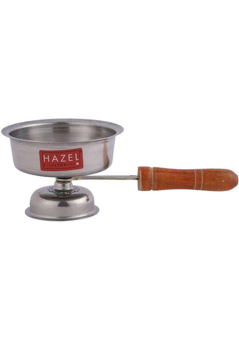 Hazel Dhoop Dani With Handle Dhup For Puja Incense Loban Burner Stainless Steel (1 Pieces Silver) - Indya