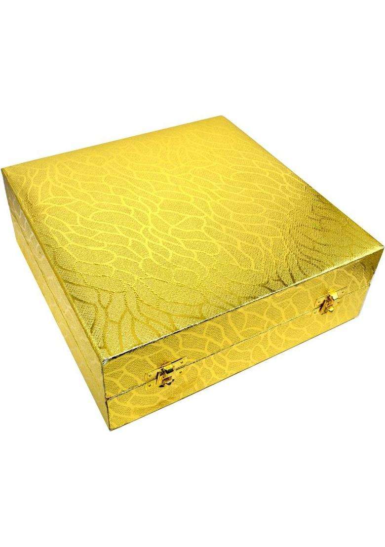 Me&You Ahoi Golden Plated Pooja Thali Set-08 Gold (1 Pieces Gold) - Indya