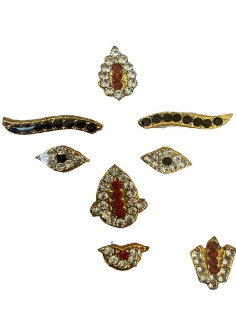 Pmw Kalashdecor Eye Set - Combi Of 8 Articles Gold Foil (1 Pieces Gold) - Indya