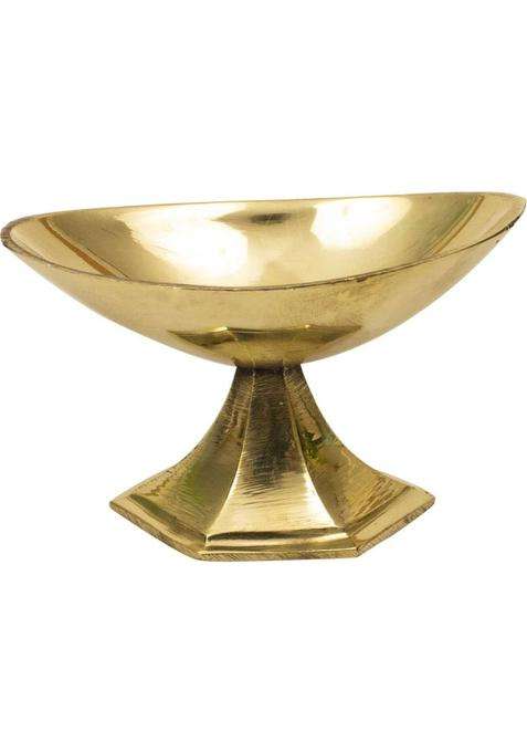 Spillbox Brass Puja Traditional Handmade Beautiful Kumkum For Kumkum-Boat (1 Pieces Gold)