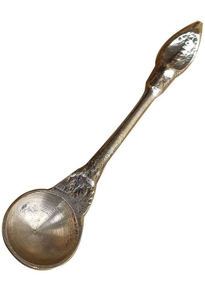 Craft World Brass Panch Patra Lota With Naga Spoon Panchapatra Set Poojan Purpose. (1 Pieces Gold) - Indya