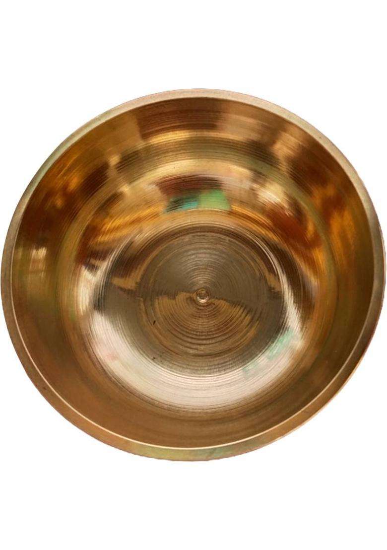 Craft World Chandan Bowl Prasad Plate BowlGina (3 Pieces Gold) 2.5 Brass - Indya