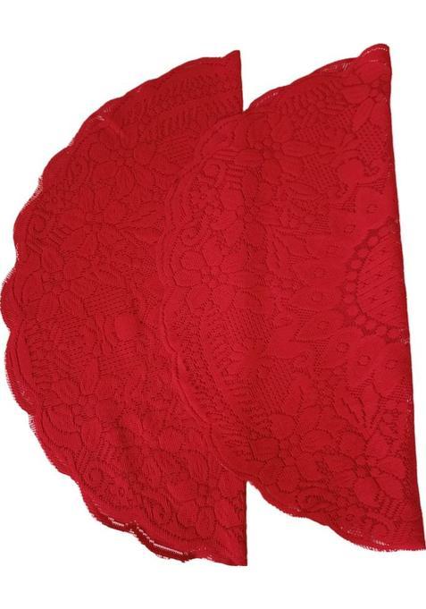 Nimmi Decore Of Pooja Thali Designer Flower Design Thal Posh Plate Cover Combo 2 Cotton (2 Pieces, Maroon)