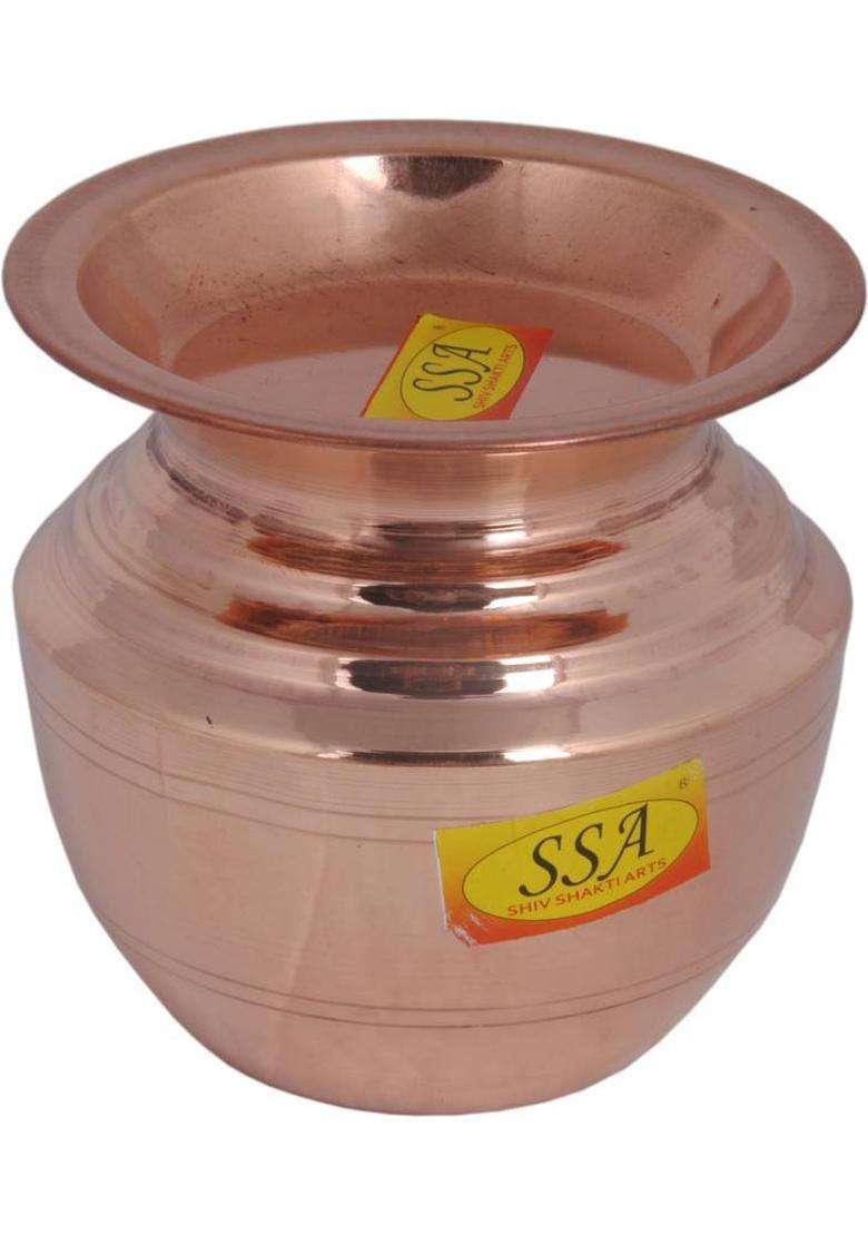 Elitetouch Copper Panch Patra Glass With SpoonHoly Water For Poojan Purpose Brass (1 Pieces Gold) - Indya