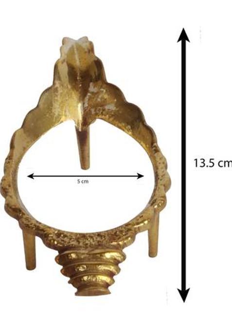 Mataraenterprise Brass Shankh Stand , (1 Pieces, Gold)