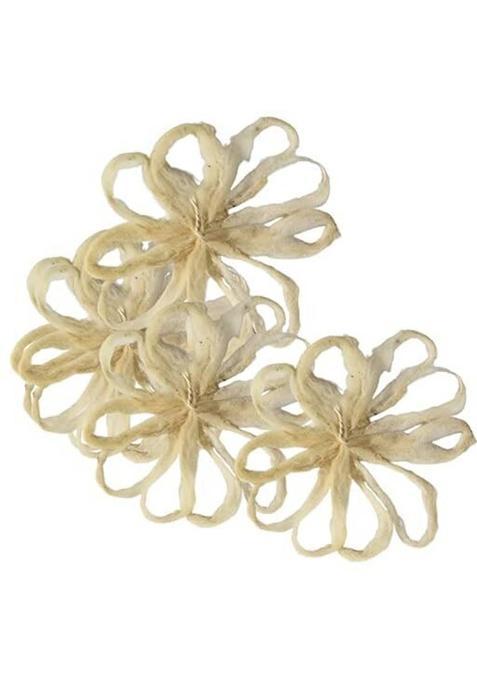 Manvikram Lotus Wicks - Set Of 5 Bamboo (Multicolor)