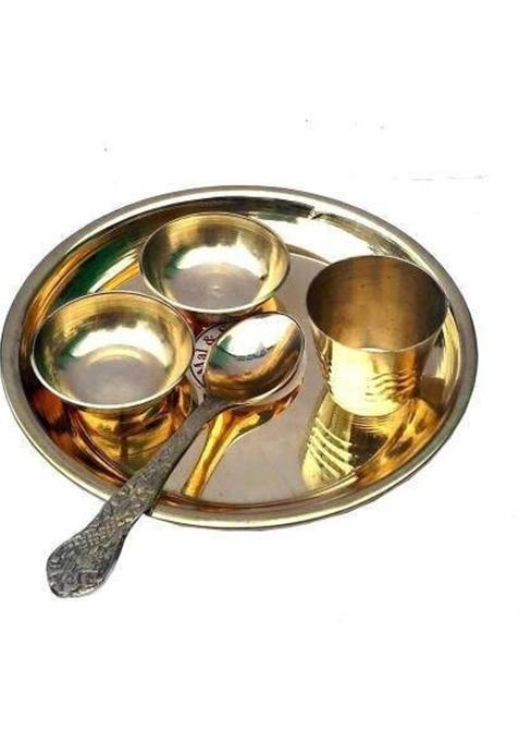 Shubhthali Pooja Thali Set Pongal Brass (1 Pieces Gold)