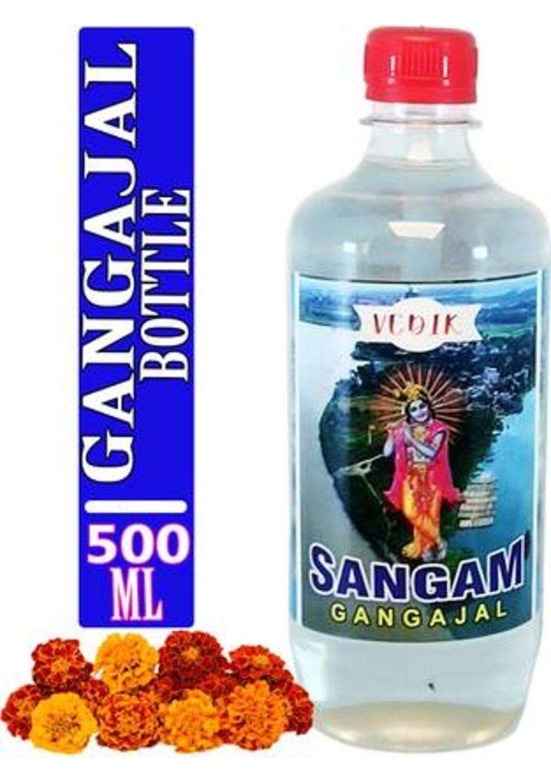 Vedik Sangam Gangajal Pure For Pooja 500Ml Bottal (500 Ml) - Indya
