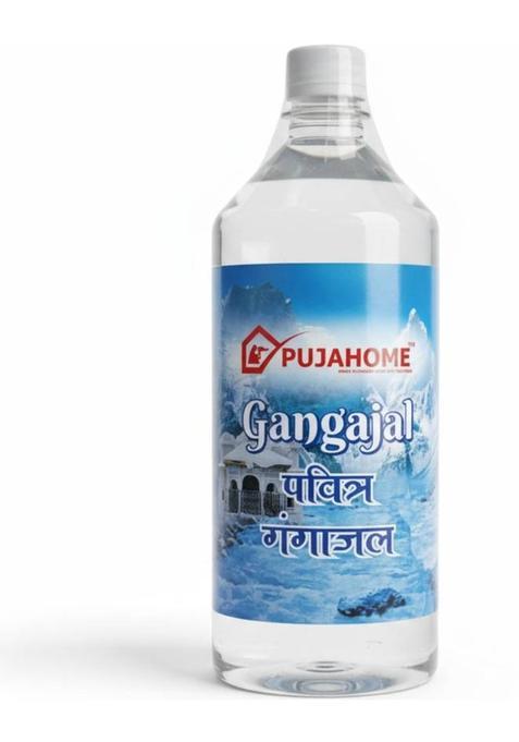 Pujahome Gangajal For Puja Sourced From Rishikesh - Original Ganga Jal 1000 Ml X 1 Bottle (1 L)