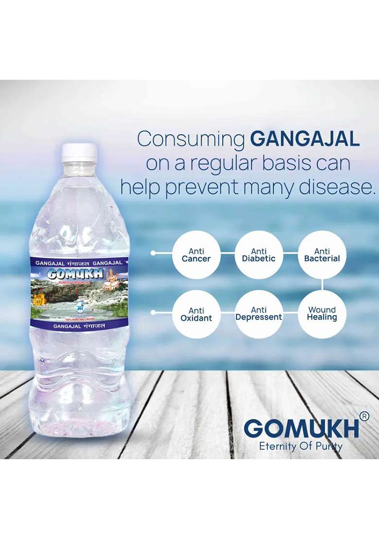 Gomukh Gangajal 1 Litre Approved By Government Of Uttrakhand For Pooja Purpose - Indya