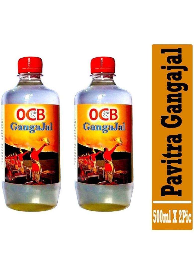 Ocb Pavitra Gangajal Natural (500Ml X 2Pic Bottle) 2 Piece Combo Pooja Water Bottle (1000 Ml) - Indya