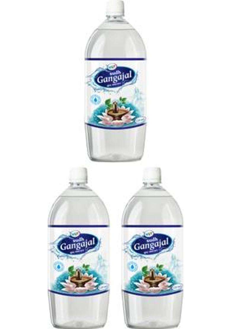 Wqt Ganga Jal 220Ml Pack Of 3 Holy Water For Puja Sourced From Gangotri Valley (660 Ml) - Indya