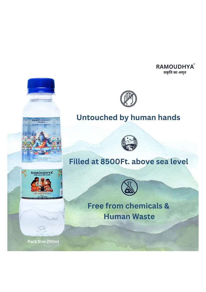 Ramoudhya 0.5 Litre Gangajal For Puja Purpose (500 Ml) - Indya