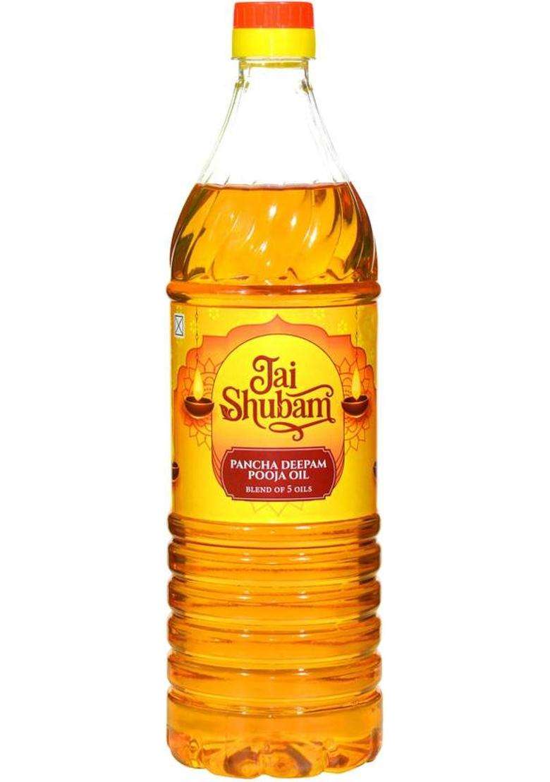 Jaishubam Pancha Deepam Pooja Oil With Camphor Fragrance 900Ml (900 Ml) - Indya