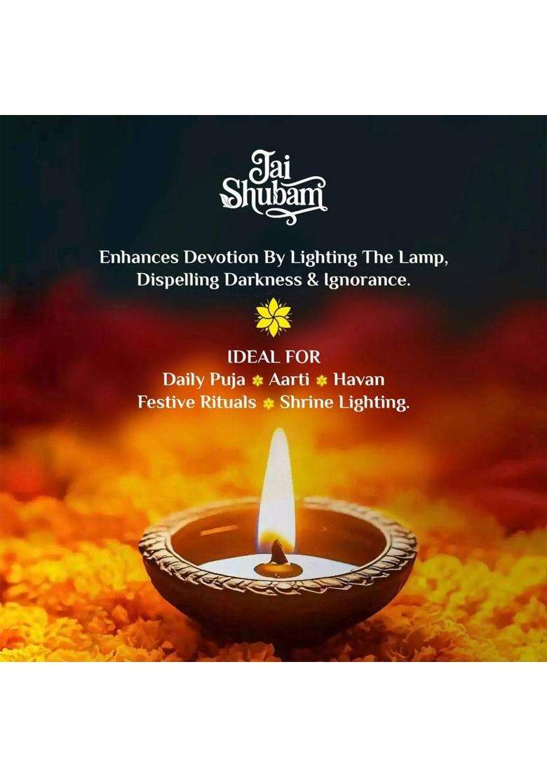 Jaishubam Pancha Deepam Pooja Oil With Camphor Fragrance 900Ml (900 Ml) - Indya