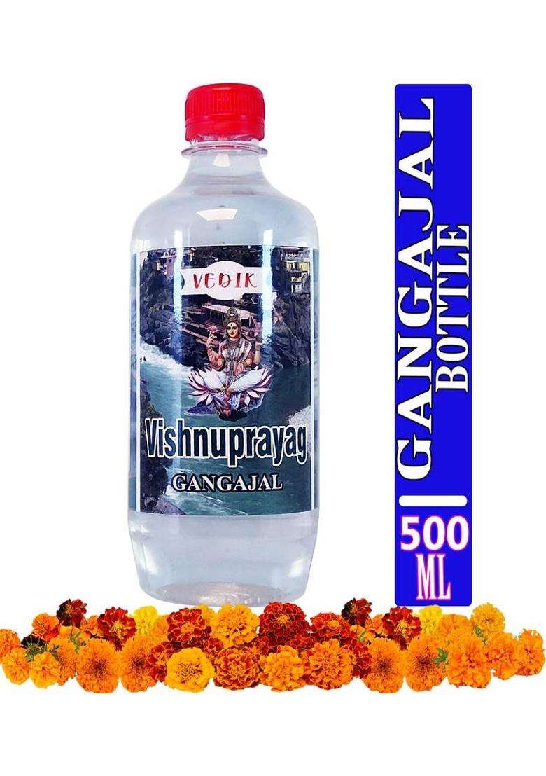 Vedik Vishnuprayag Gangajal 100% Original Natural(500Ml Bottle) Pooja Water (500 Ml) - Indya