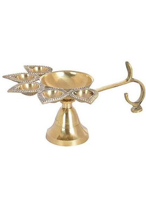 Navyaksh 1 Brass Table Diya (Height: 2.7 Inch)